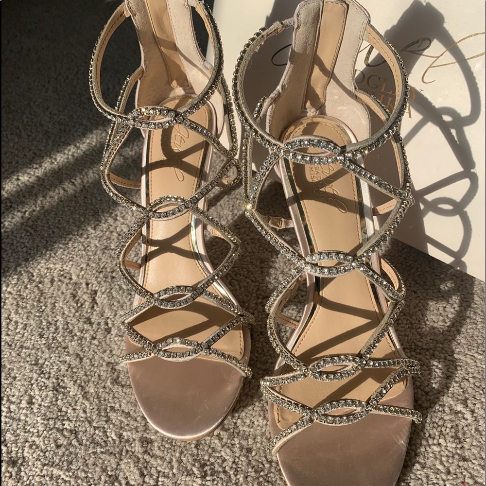 Jewel heels by Badgley Mischka.